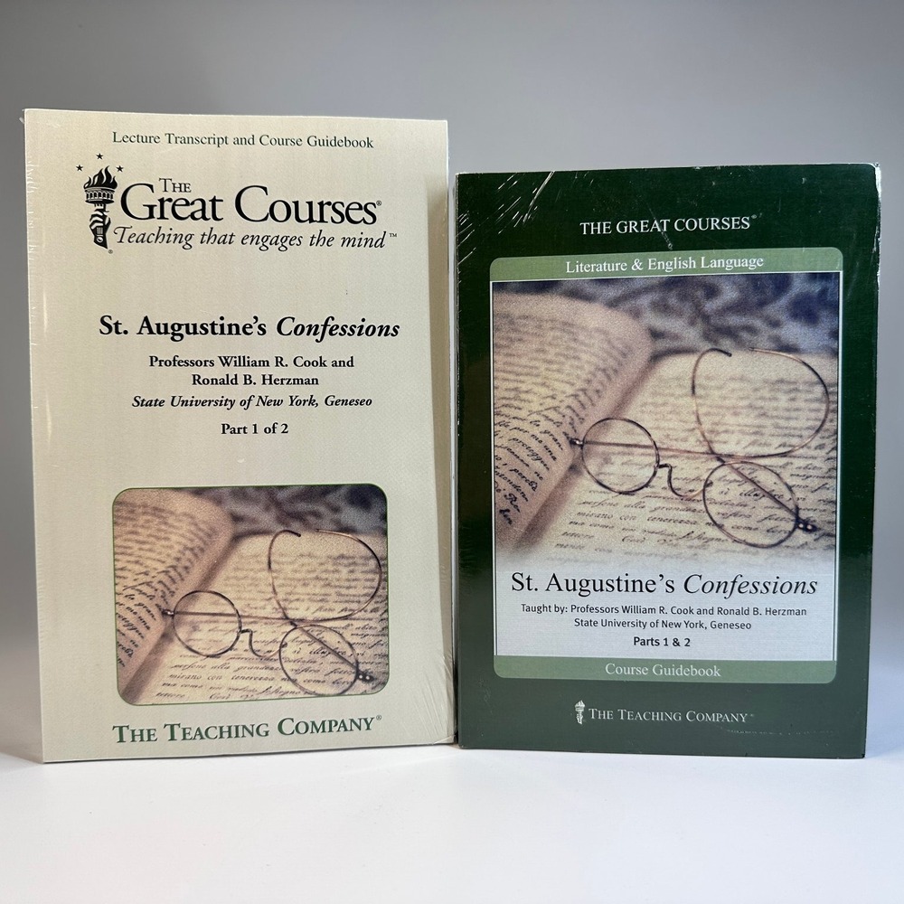 The Great Courses St. Augustine's Confessions Course Guidebook & DVD 1&2 Lot NEW